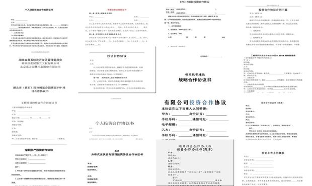 项目投资合作协议简单版 - 项目投资合作协议