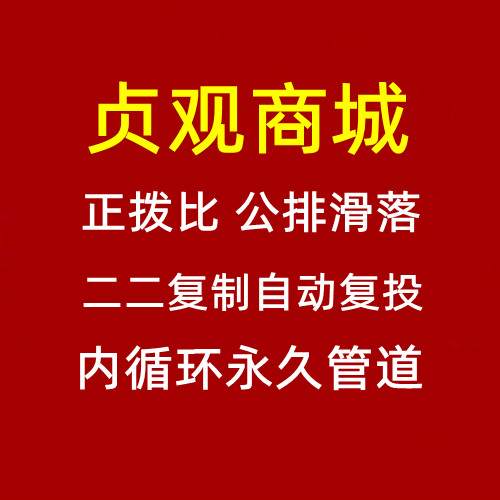 贞观商城，正拨比，公排滑落，二二复制全新模式，集团公司出品，2024王炸项目