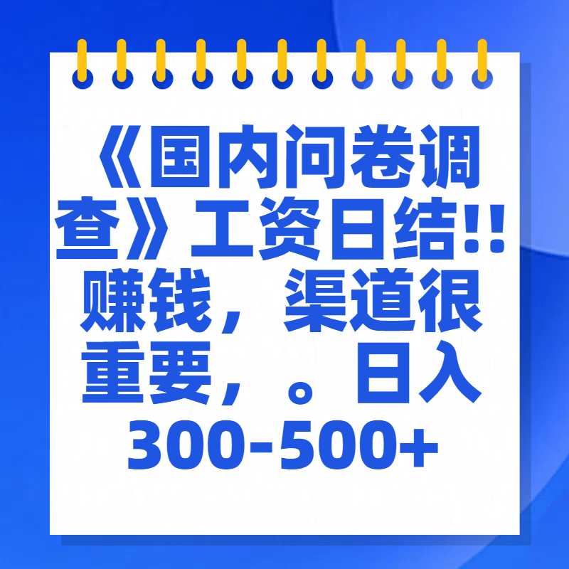 问卷调查答题，一个人在家也可以闷声发大财，小白一天2张，【揭秘】