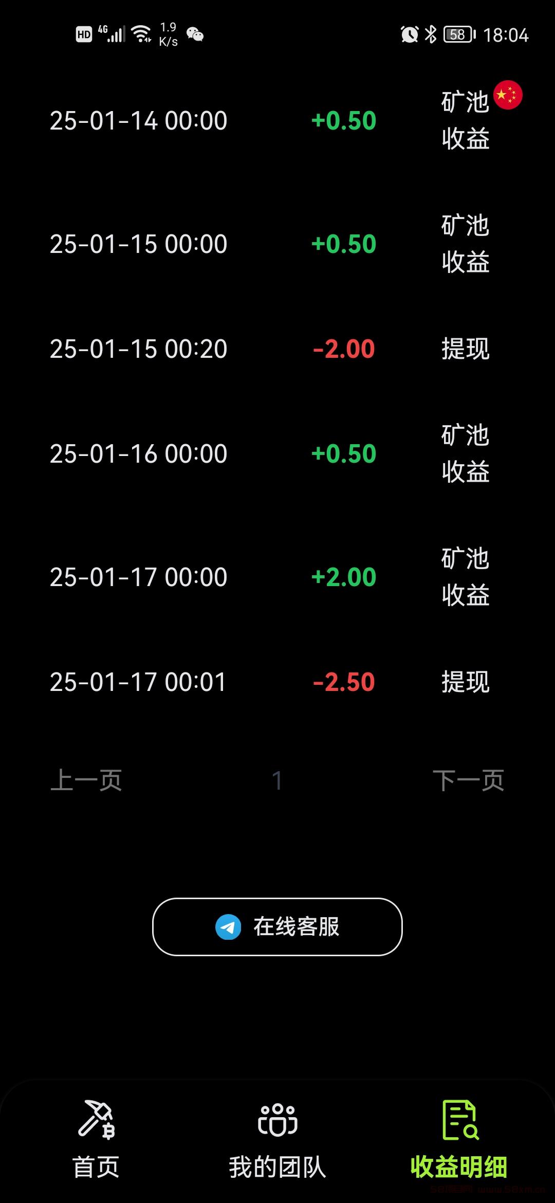 MinerMate卦机，日收益0.5U，持续体现到账