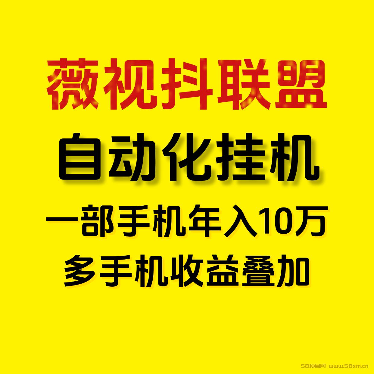 月入5万薇视抖联盟一键自动化褂机，新手小白的福音！